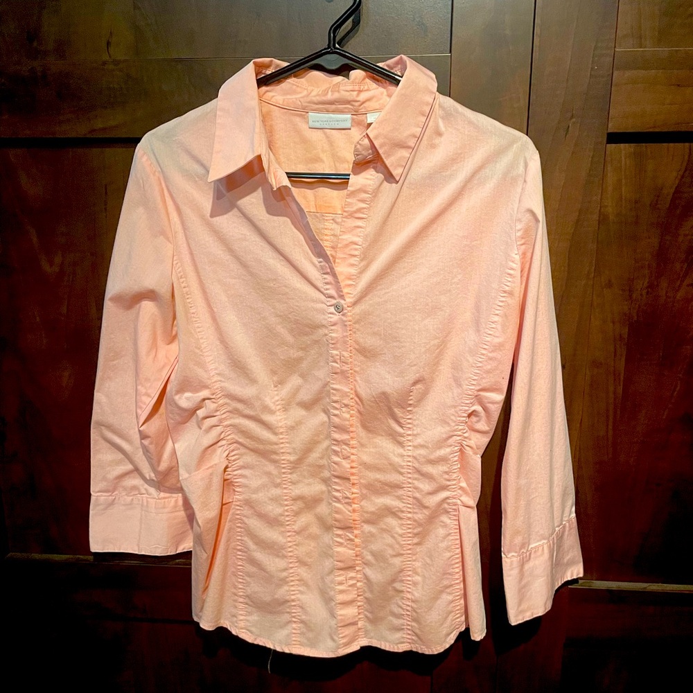 New York & Co pink button down M